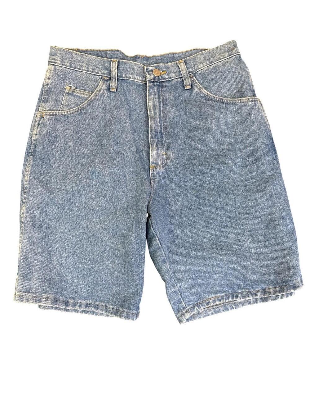 Wrangler Denim Shorts Mens 32 Light Blue High Rise 100% Cotton Relaxed Casual